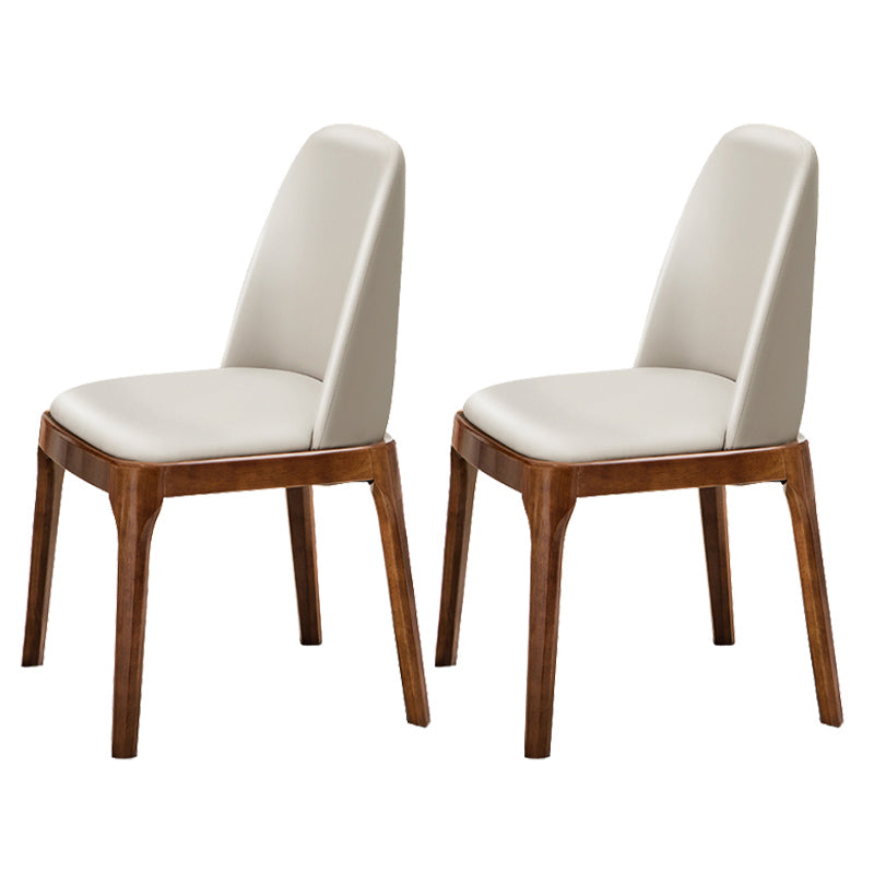 Chaises de salle à manger en bois de style scandinave, chaise sans bras à dossier solide pour salle à manger