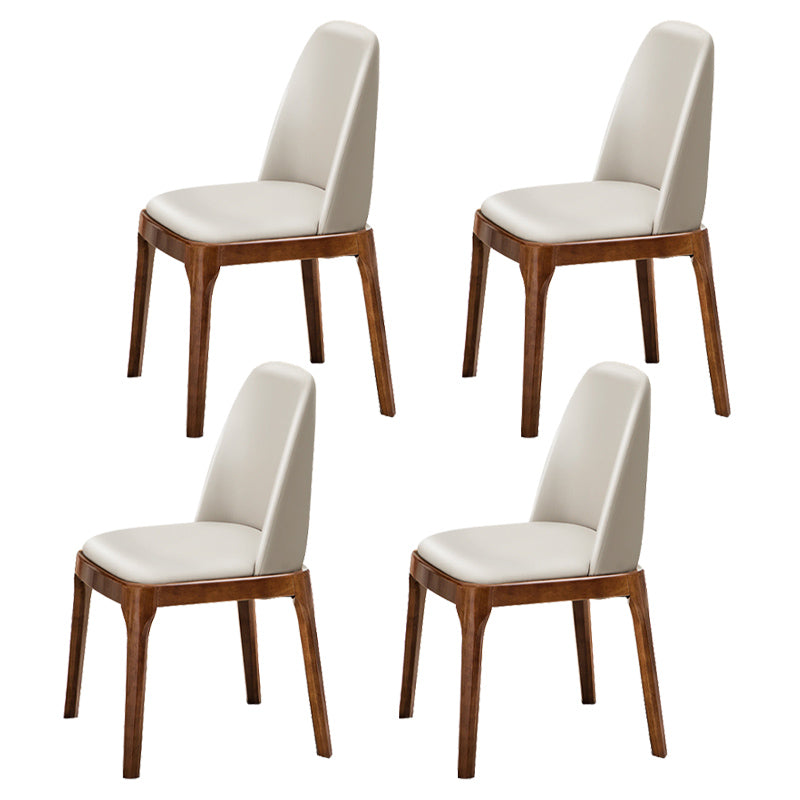 Chaises de salle à manger en bois de style scandinave, chaise sans bras à dossier solide pour salle à manger