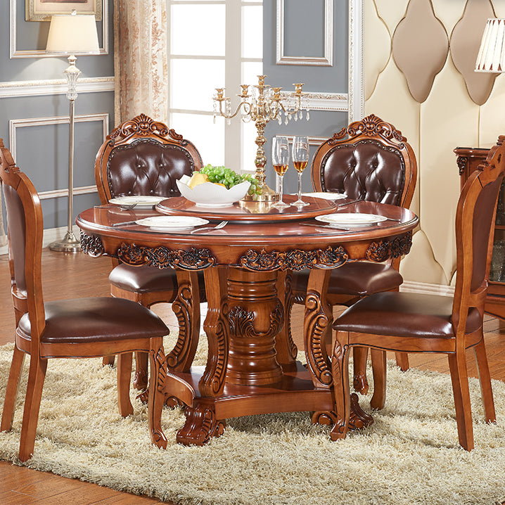 Leather Open Back Dining Side Chair Kitchen Dining Chair with Solid Wood Legs