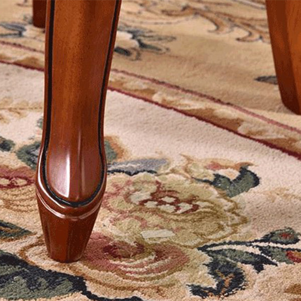 Leather Open Back Dining Side Chair Kitchen Dining Chair with Solid Wood Legs