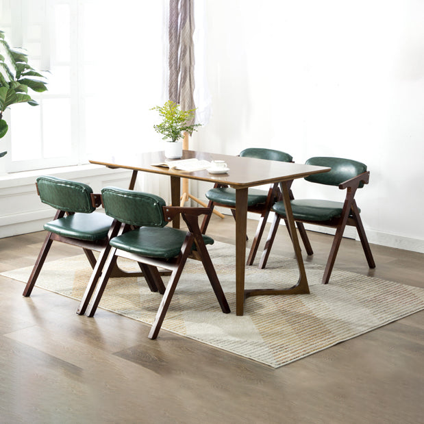 Country Style Dining Arm Chairs Open Back Foldable Upholstered Armchair