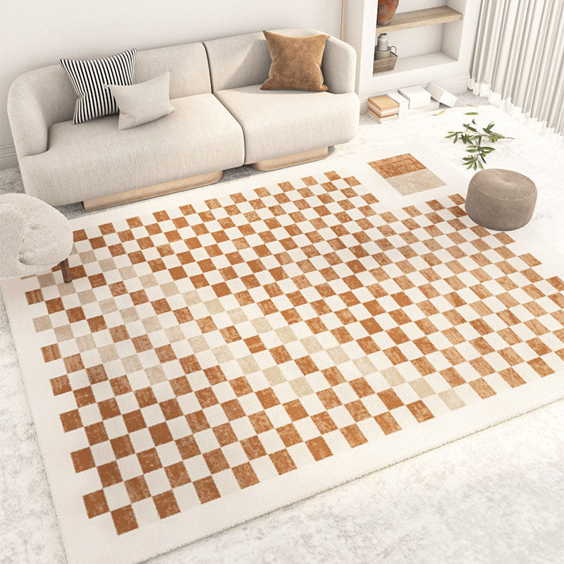 Black Modern Carpet Polyester Graphic Carpet Stain Resistant Carpet for Living Room