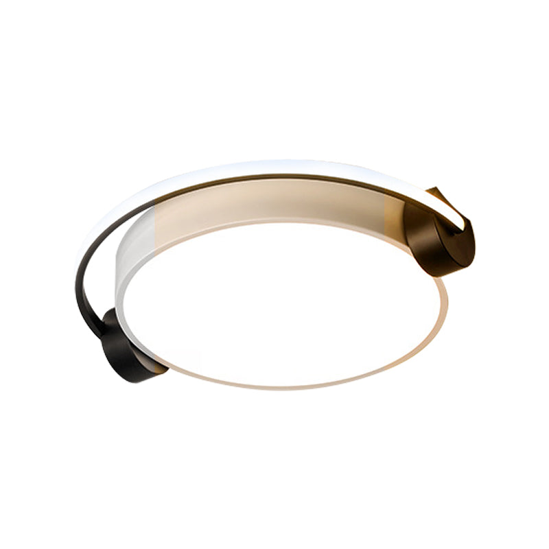 Unique blanc headmount encastré lumière moderne 16,5 pouces / 19,5 pouces / 23,5 pouces plafonnier rond avec des tons chauds / blanc / réglage en continu