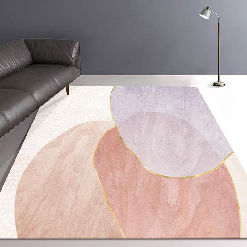 Tapis noir simplicité en Polyester, bloc de couleurs, avec envers antidérapant, pour la décoration de la maison