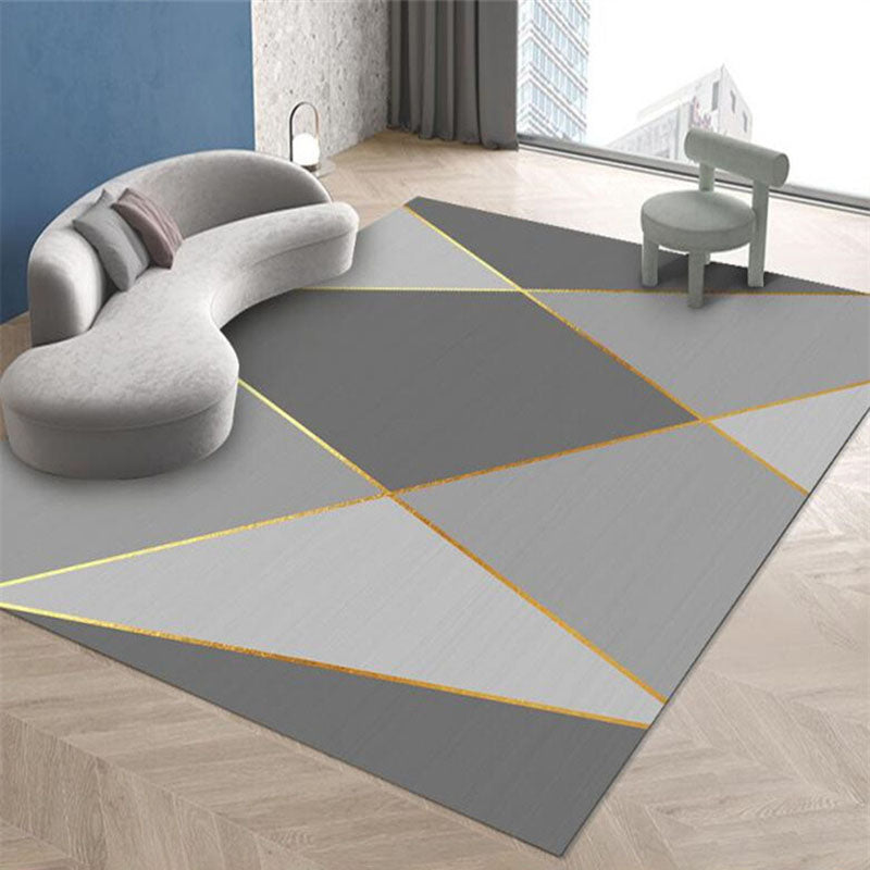 Tapis nordique rose en Polyester, bloc de couleur, lavable, pour la décoration de la maison