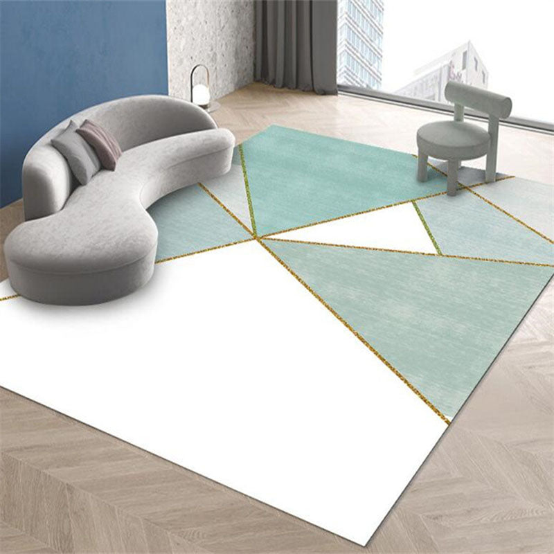 Pink Nordic Carpet Polyester Color Block Carpet Washable Carpet for Home Decor