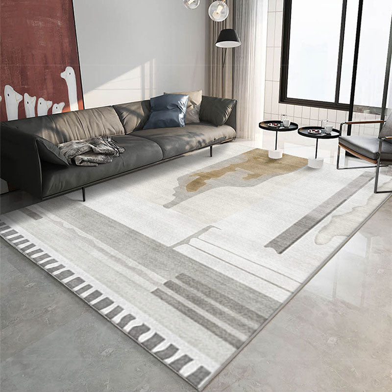 Fancy Modern Carpet Grey Color Block Carpet Non-Slip Backing Carpet for Home Decoration