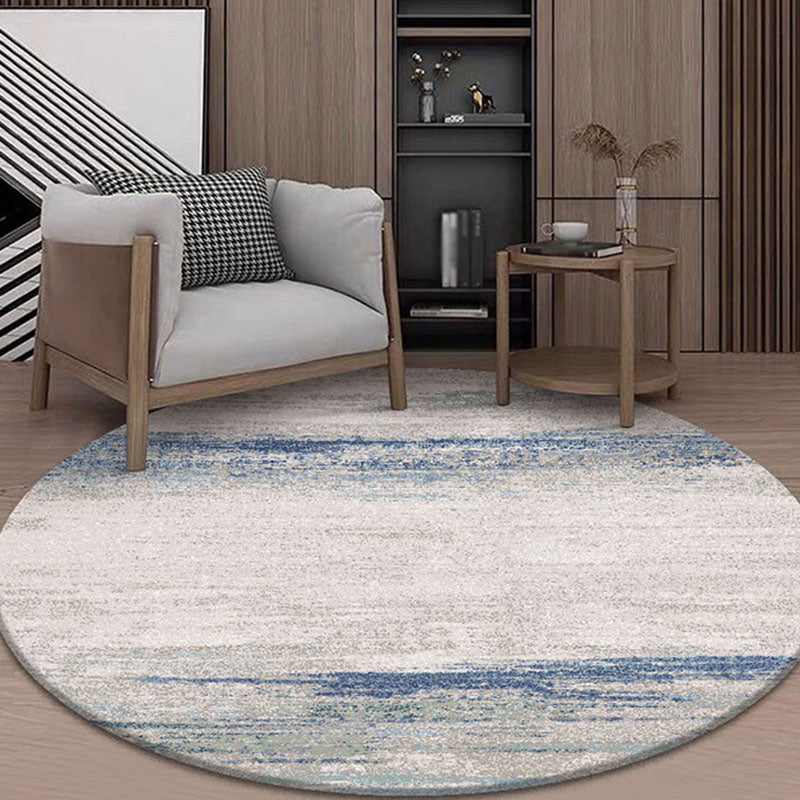 Grey Tie-Dye Print Area Carpet Modern Polyester Area Rug Easy Care Washable Rug for Home Decor