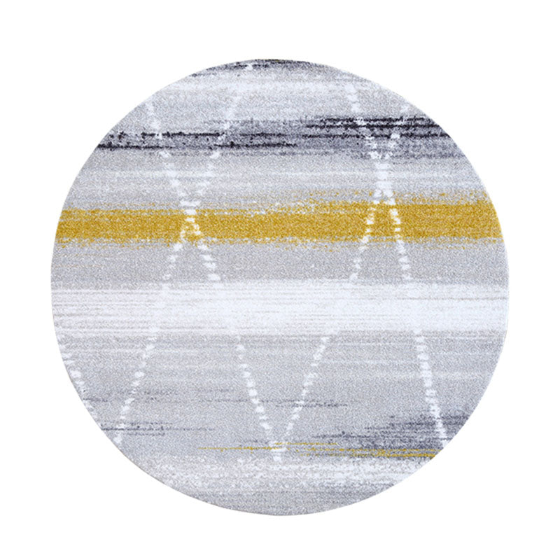 Grey Tie-Dye Print Area Carpet Modern Polyester Area Rug Easy Care Washable Rug for Home Decor