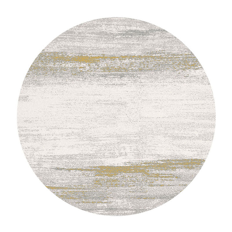Grey Tie-Dye Print Area Carpet Modern Polyester Area Rug Easy Care Washable Rug for Home Decor