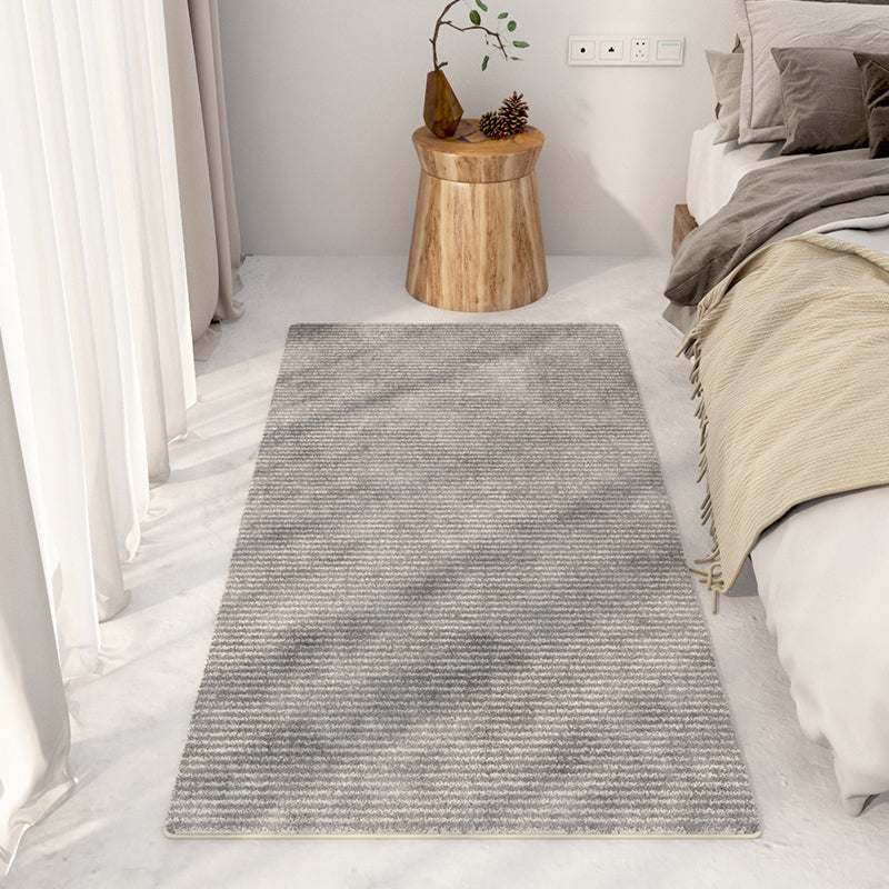 Beige Modern Carpet Polyester Color Block Carpet Non-Slip Backing Carpet for Home Decor
