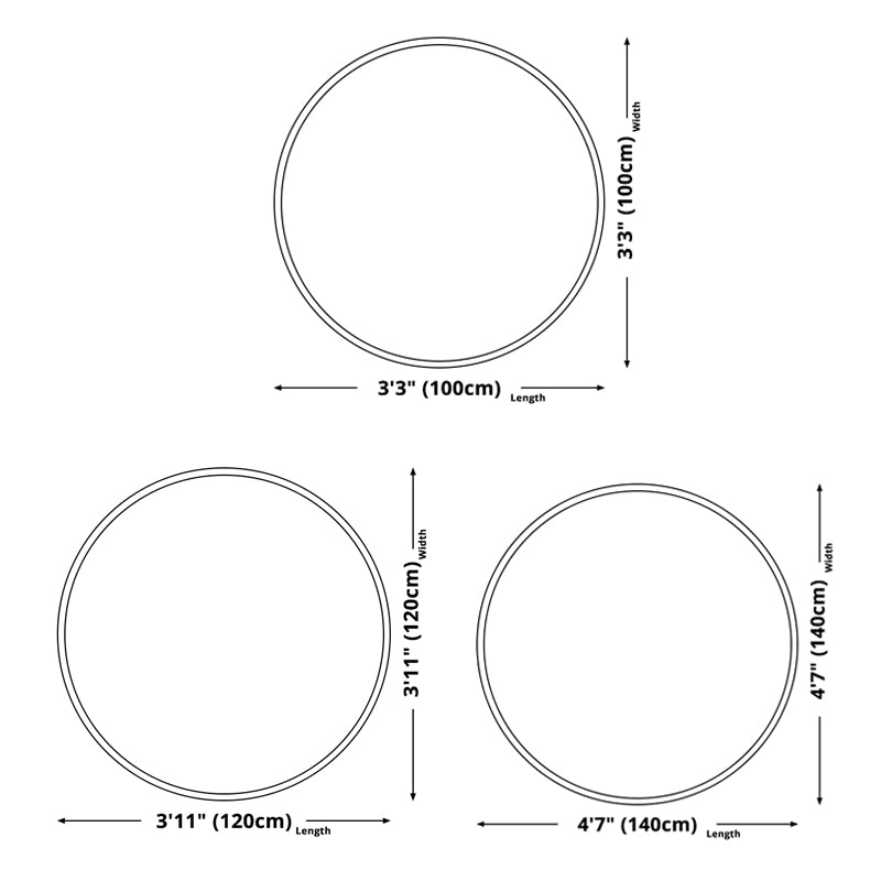 Round Christmas Print Carpet Polyester Modern Rug Stain Resistant Area Carpet for Living Room