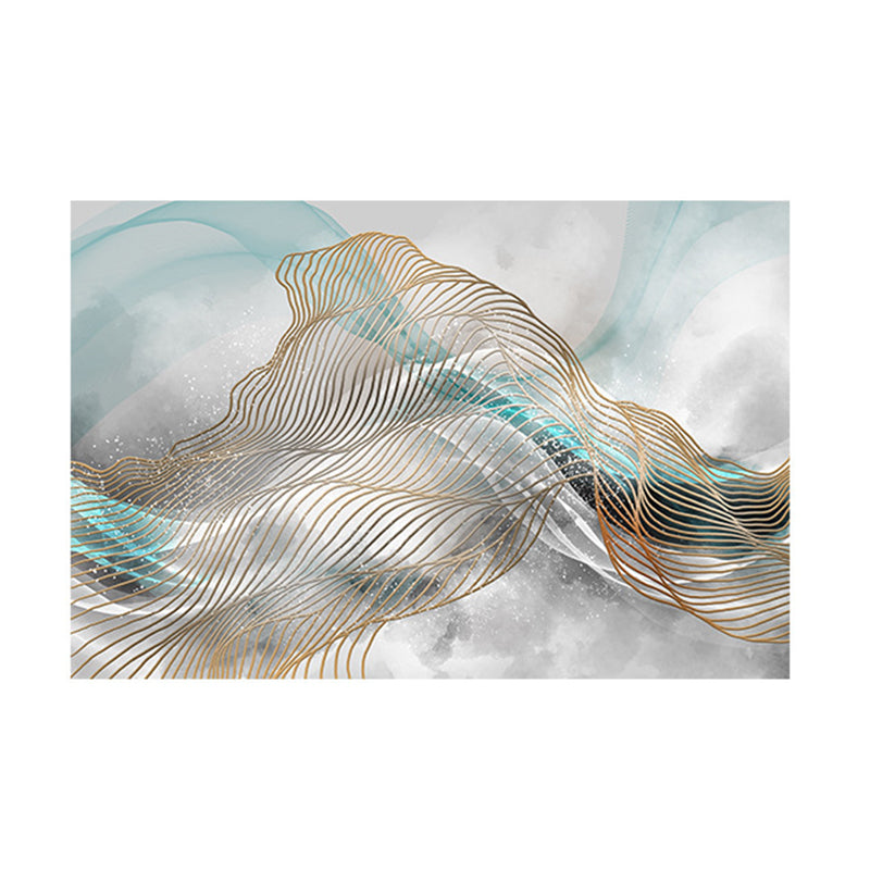 Funky Green Tone Abstract Print Carpet Leisure Rug Polyester Non-Slip Carpet for Home Decor