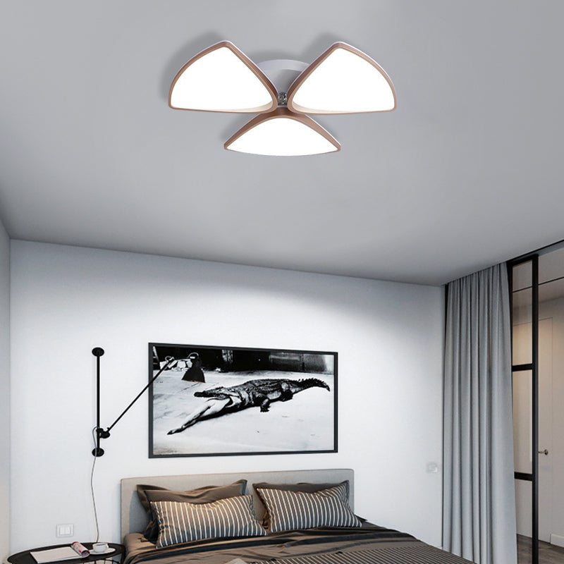 Dispose de plafond acrylique contemporain pour chambre, 3/4/5 têtes de plafond luminaire en blanc, 3 couleurs