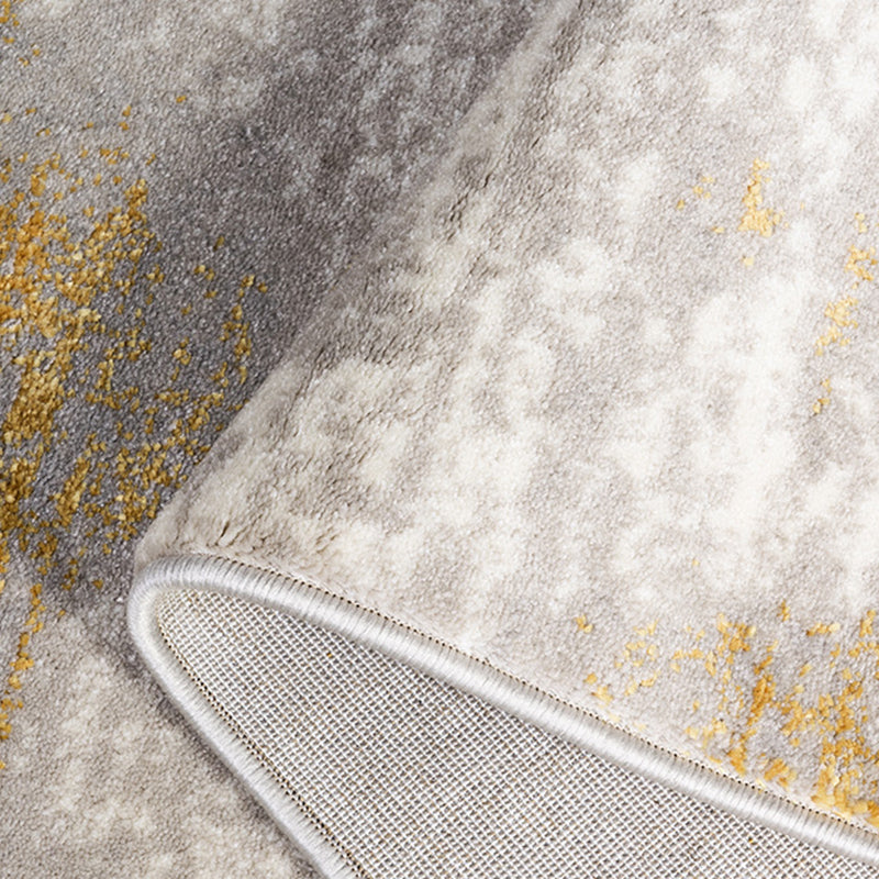 Chic Modern Area Carpet Tie-Dye Pattern Polyester Area Rug Stain Resistant Rug for Living Room