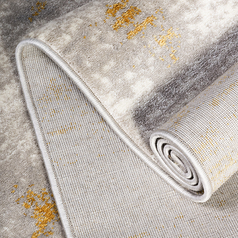 Chic Modern Area Carpet Tie-Dye Pattern Polyester Area Rug Stain Resistant Rug for Living Room