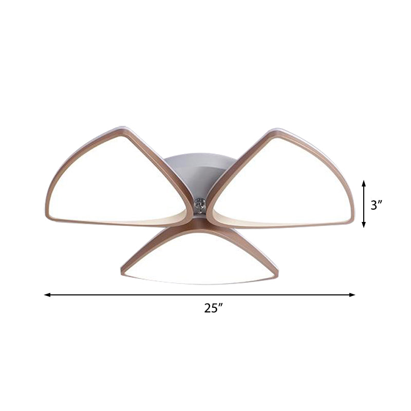 Contemporary Acrylic Ceiling Fixture for Bedroom, 3/4/5 Heads Ceiling Light Fixture in White, 3 Color