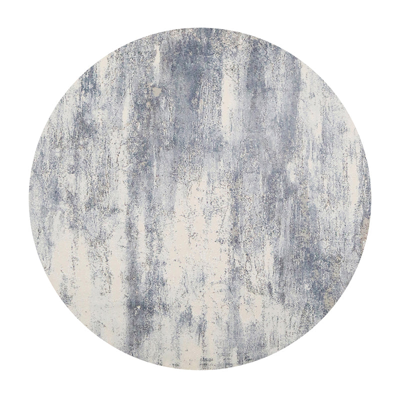 Grey Modern Area Carpet Tie-Dye Pattern Polyester Area Rug Easy Care Washable Rug for Home Decor