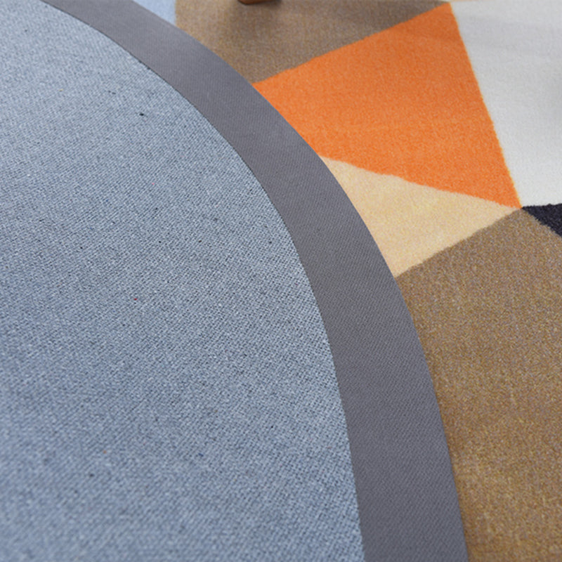 Grey Modern Area Carpet Tie-Dye Pattern Polyester Area Rug Easy Care Washable Rug for Home Decor