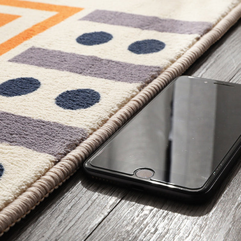 Fashionable Simple Carpet Orange Color Block Carpet Washable Carpet for Living Room