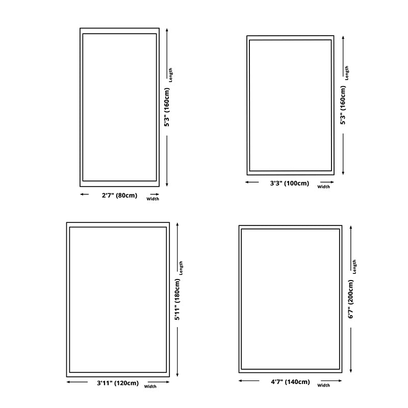 Grey Geometric Pattern Area Rug Modern Polyester Area Carpet Non-Slip Backing Rug for Living Room