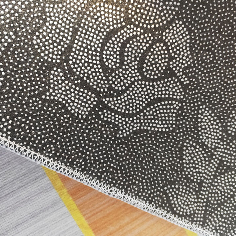 Simplicity Patchwork Rug Polyester Indoor Carpet Non-Slip Backing Area Rug for Home Decoration