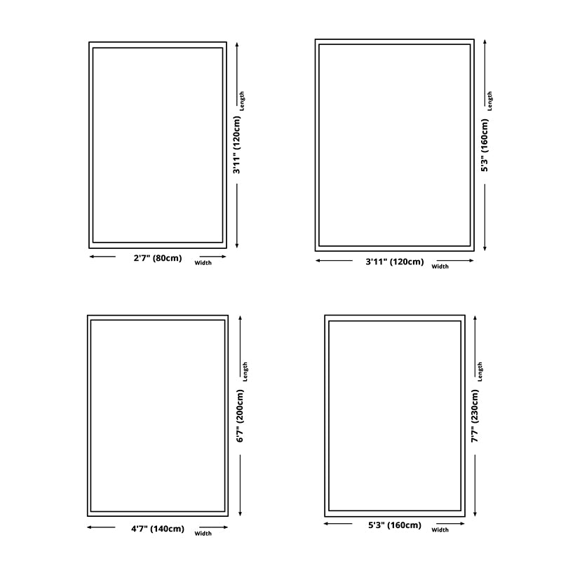 Green Graphic Rug Polyester Casual Indoor Rug Washable Rug for Living Room