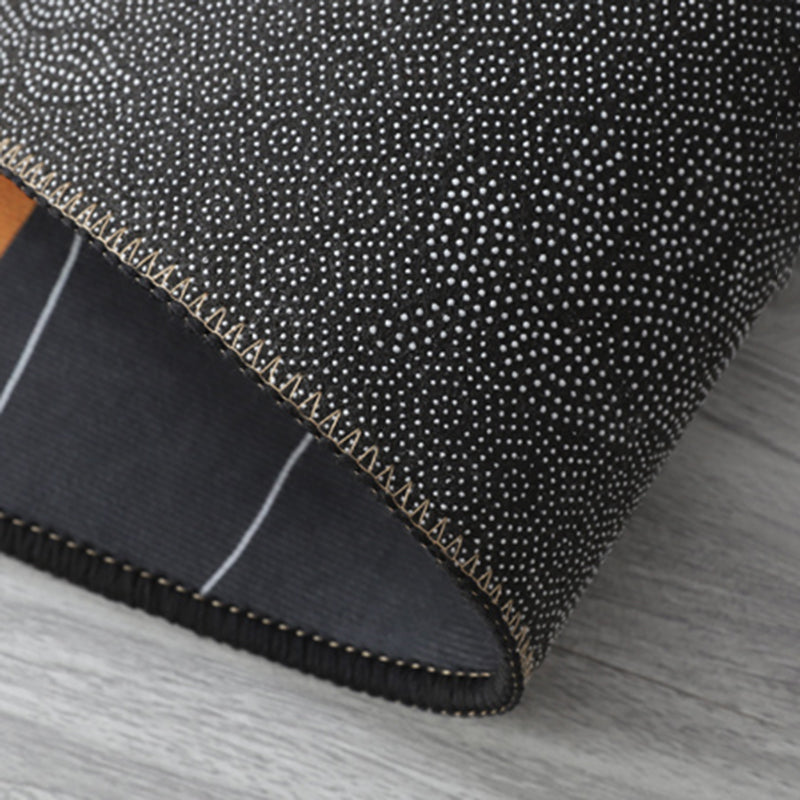 Chic Modern Area Rug Orange Geometric Print Area Carpet Polyester Stain Resistant Rug for Home Decor