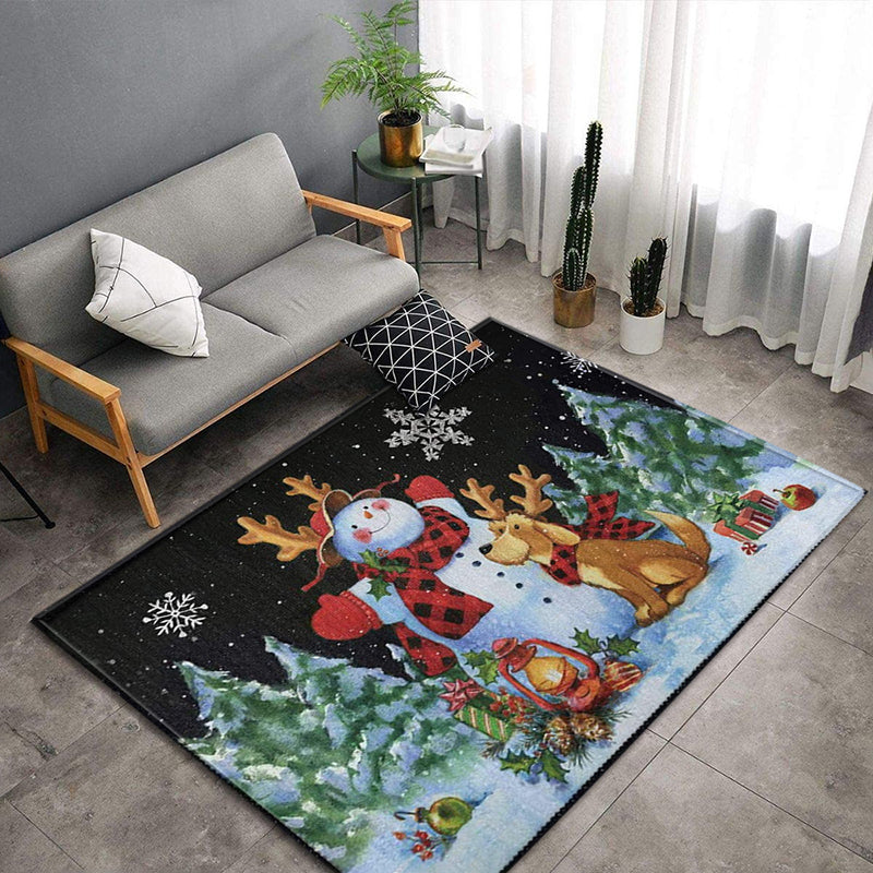 Fancy Modern Carpet Red Flower Carpet Non-Slip Backing Rug for Living Room