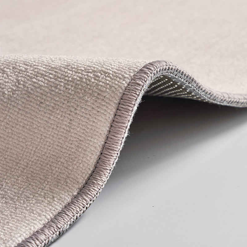 Khaki Tone Area Carpet Modern Indoor Rug Polyester Washable Carpet with Non-Slip Backing