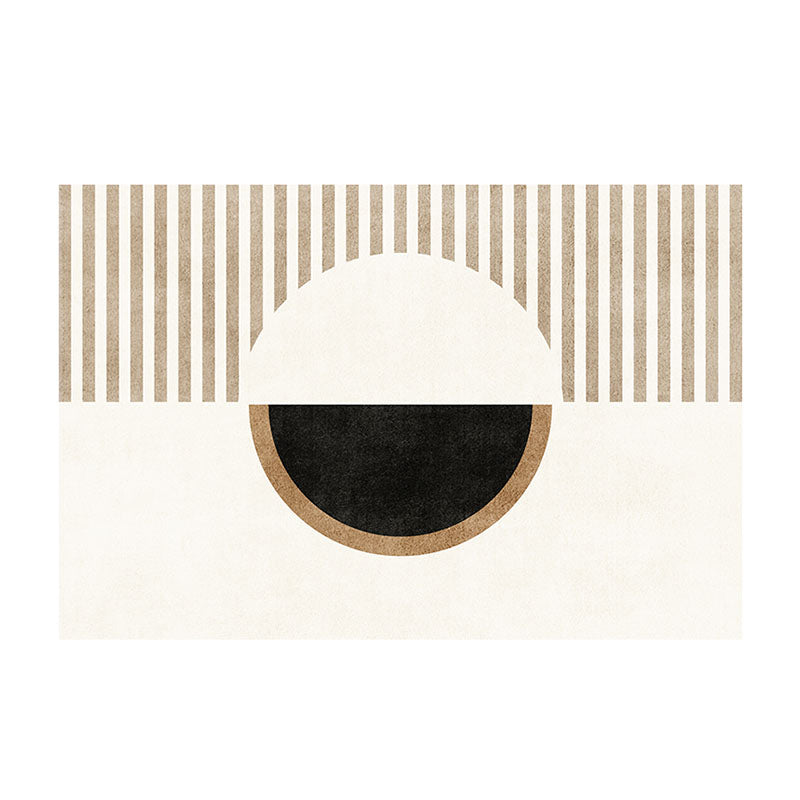 Green Plaid Pattern Area Carpet Modern Polyester Area Rug Non-Slip Backing Rug for Living Room