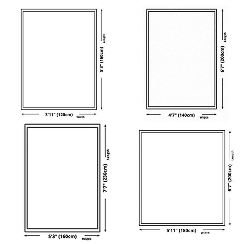 Green Plaid Pattern Area Carpet Modern Polyester Area Rug Non-Slip Backing Rug for Living Room