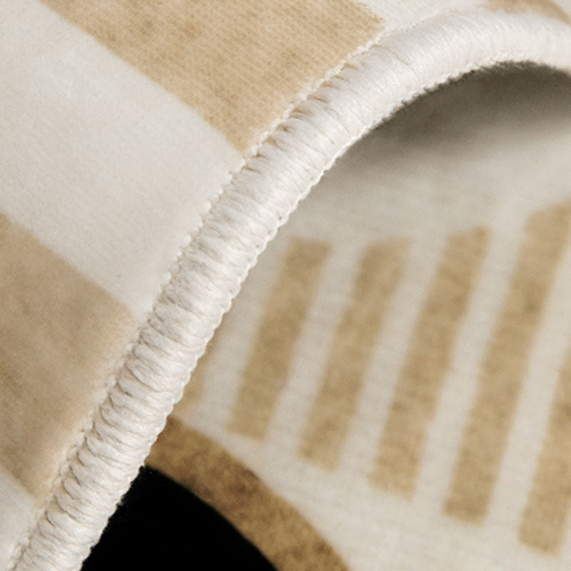 Green Plaid Pattern Area Carpet Modern Polyester Area Rug Non-Slip Backing Rug for Living Room