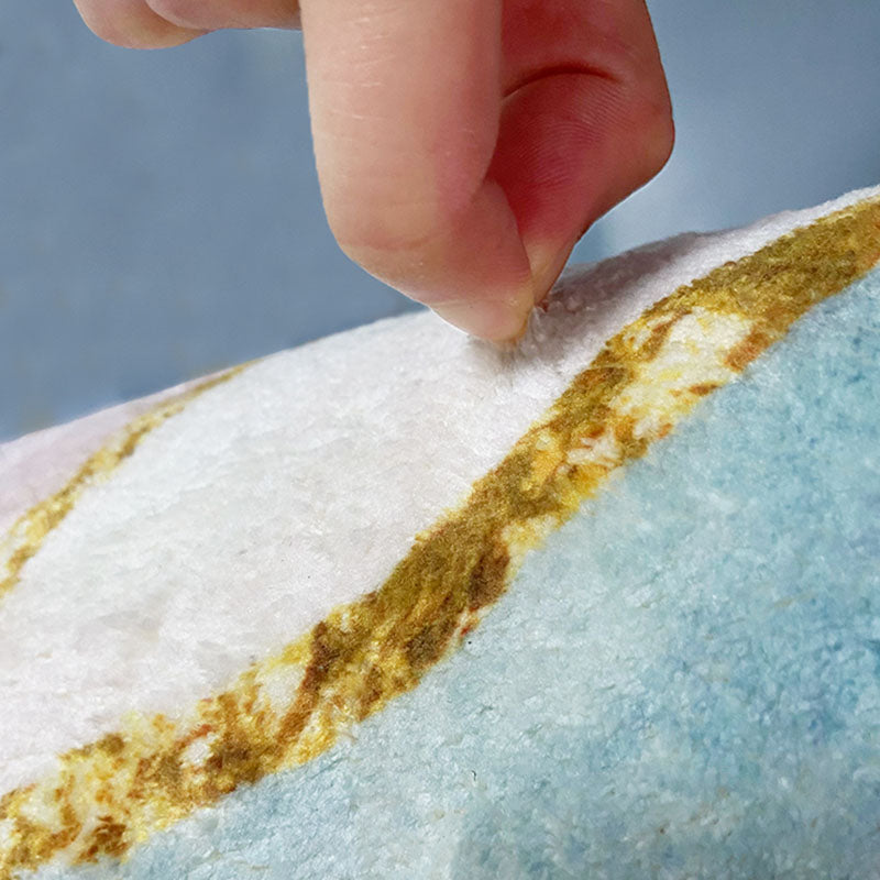 Stylish Modern Area Carpet Color-Blocked Polyester Area Rug Anti-Slip Washable Rug for Living Room