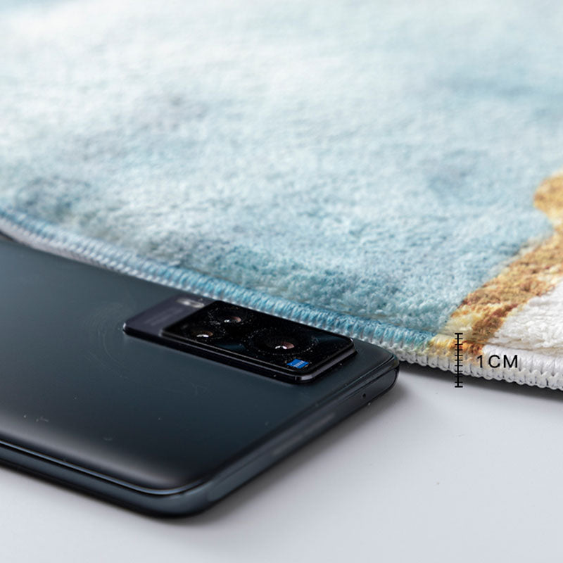 Stylish Modern Area Carpet Color-Blocked Polyester Area Rug Anti-Slip Washable Rug for Living Room