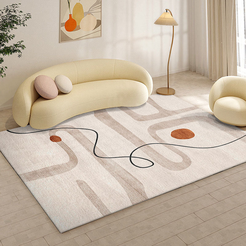 Tapis nordique noir en Polyester, bloc de couleur, lavable, pour la décoration de la maison