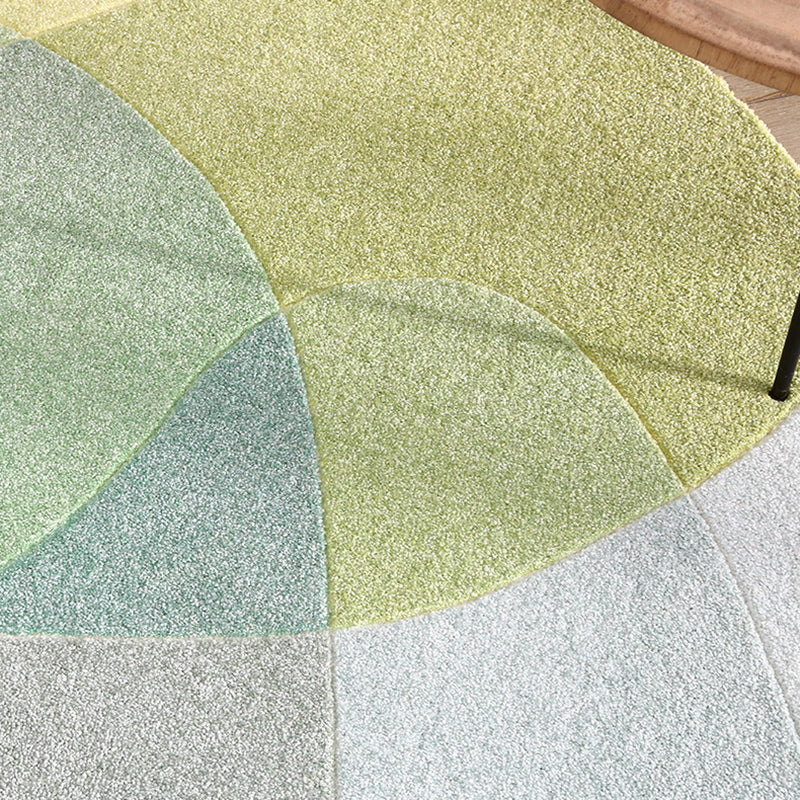 Tapis moderne à blocs de couleurs, en Polyester, rose, facile d'entretien, lavable, pour la décoration de la maison