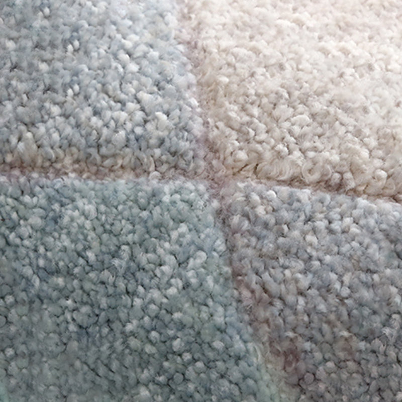 Tapis moderne à blocs de couleurs, en Polyester, rose, facile d'entretien, lavable, pour la décoration de la maison