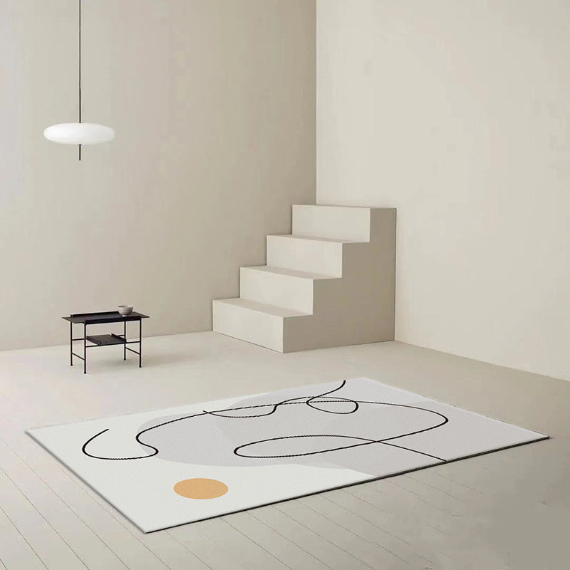 Artistic Indoor Carpet Trendy Washable Area Rug Polyster Carpet with Non-Slip Backing