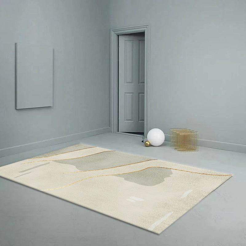 Artistic Indoor Carpet Trendy Washable Area Rug Polyster Carpet with Non-Slip Backing
