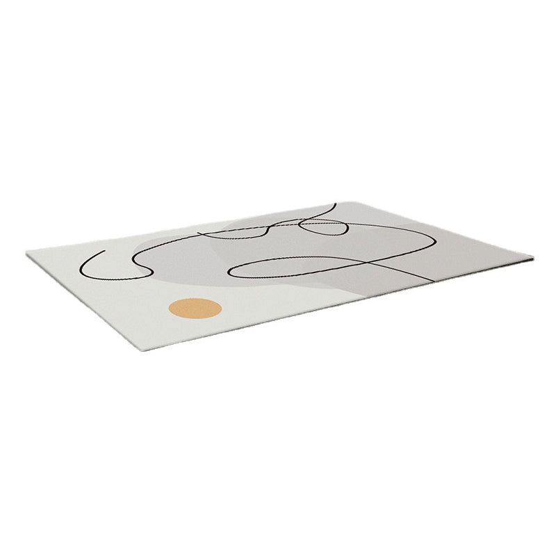 Artistic Indoor Carpet Trendy Washable Area Rug Polyster Carpet with Non-Slip Backing