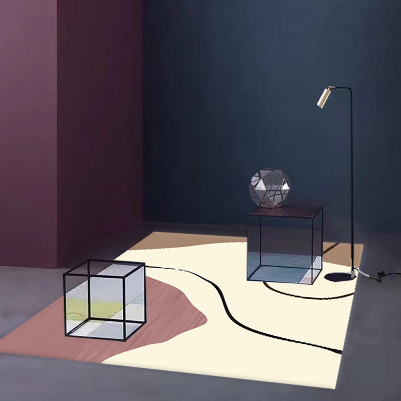 Artistic Indoor Carpet Trendy Washable Area Rug Polyster Carpet with Non-Slip Backing