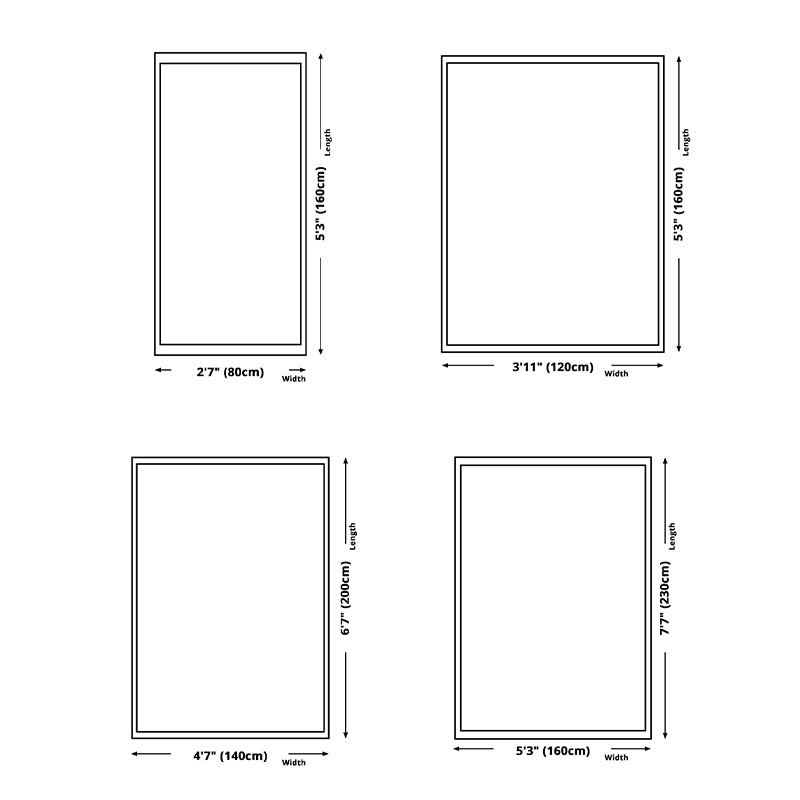 Brown Simple Rug Polyester Gradient Ramp Rug Washable Rug for Living Room