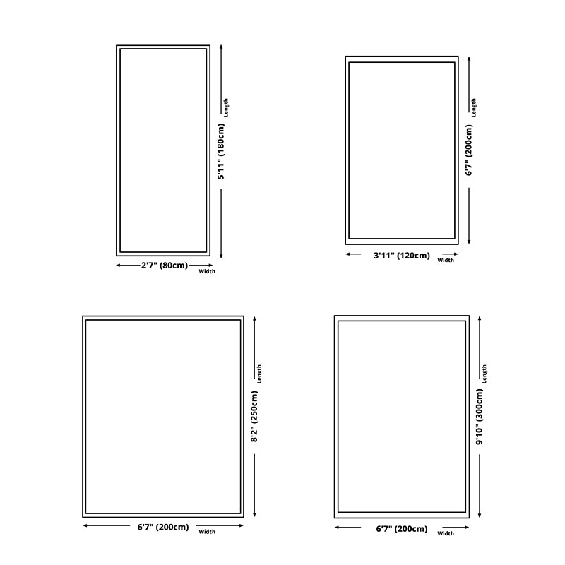 Orange Nordic Rug Polyester Line Rug Washable Indoor Rug for Home Decoration