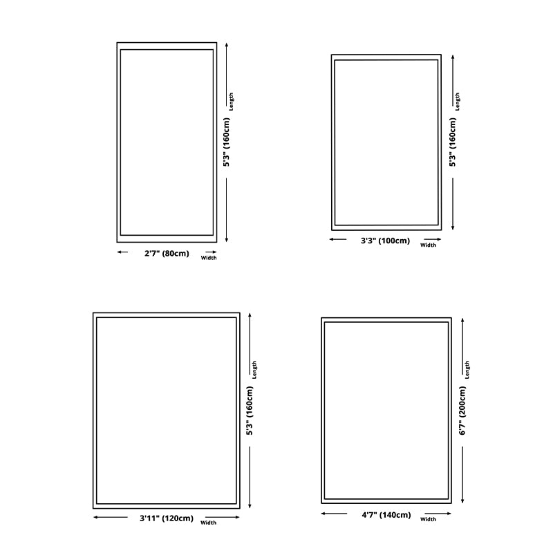 Stylish Modern Indoor Rug Contrast Panel Area Rug Polyster Carpet with Non-Slip Backing