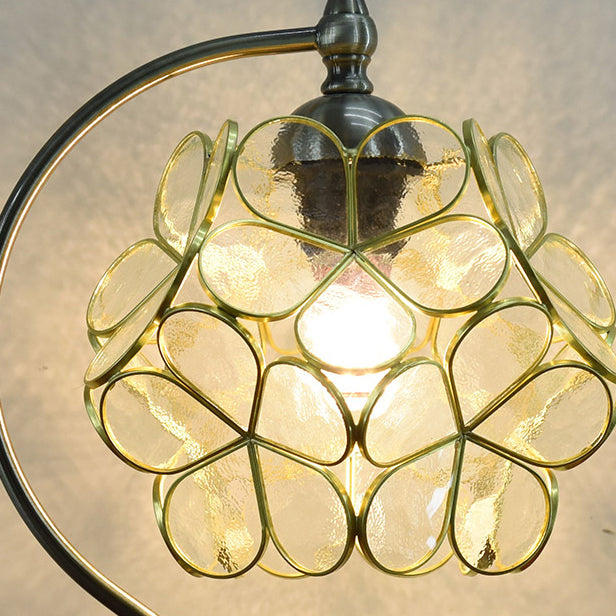 Lampe de table de nuit à fleur de fleur en cluster Tiffany Style Glass Nightstand lampe pour chambre à coucher