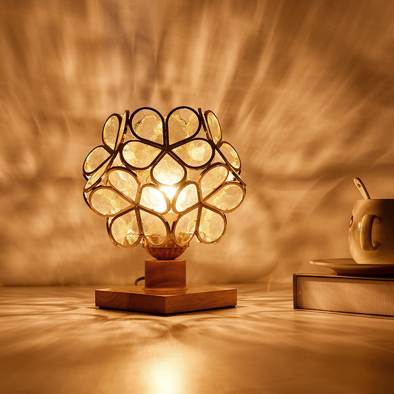 Blumenglas Nachttischlampe Tiffany-Nachttisch-Lampe für Schlafzimmer