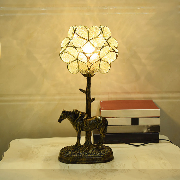 Blumenglas Nachttischlampe Tiffany-Nachttisch-Lampe für Schlafzimmer