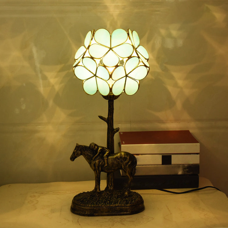 Blumenglas Nachttischlampe Tiffany-Nachttisch-Lampe für Schlafzimmer