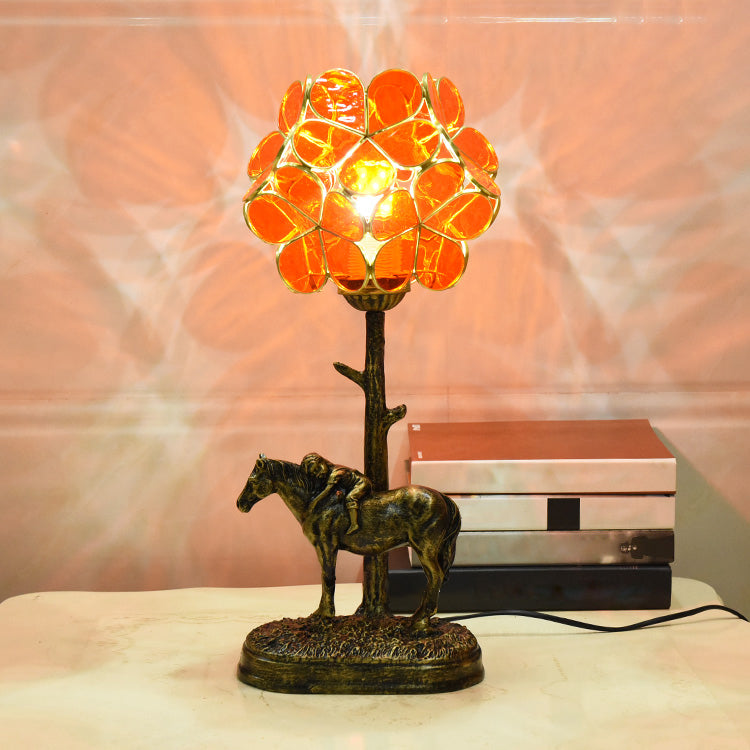 Blumenglas Nachttischlampe Tiffany-Nachttisch-Lampe für Schlafzimmer
